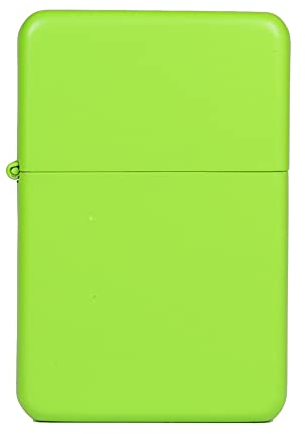 Benzinfeuerzeug American Style Benzin Feuerzeug Massiv Metall Sturmfeuerzeug Geschenk Outdoor Camping Verschiedene Designs und Farben - Serie B (Motiv 22 - Grün Seidenmatt)