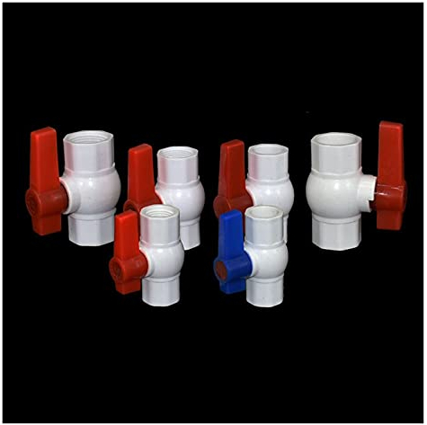 TRENTSNOOK Schlauchverbinder 1/2 3/4 2 1 PVC-Kugelhahn Dn15 dn20 dn25. PVC-Wasserventil-Gartenhahn Heißschmelzrohrarmaturen 10 Stück(DN15x20mm)