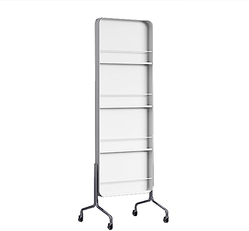 prospekthalter zeitungs zeitschriften Schwarzer Zeitschriftenständer aus Metall, vertikaler Aktenständer for Ausstellungen, Zeitungsbücher, Produkte, Wohnzimmer-Supermarkt-Organizer ( Color : White )