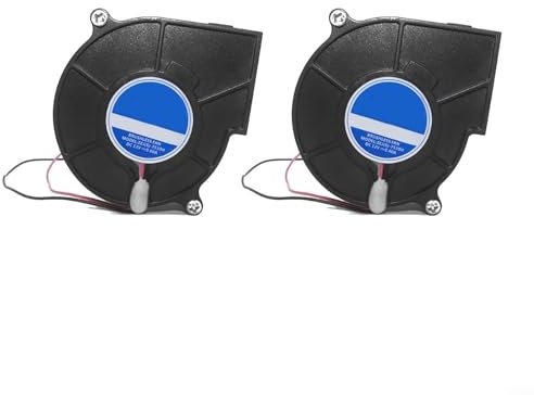 7530 bürstenloser Kühlgebläse, 78,5 mm x 77,5 mm, 12 V Gleichstrom, Ersatz-Luftgebläse für Outdoor, Urlaub, Hof, aufblasbare Gegenstände, Dekorationen, Grillen, Picknick, Camping (2 Stück)