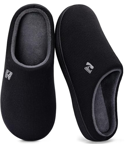RockDove Chausson en Mousse à Mémoire de Forme à Deux Tons pour Homme, 40/41 EU, Noir/gris