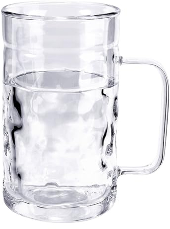 Jarras de cerveza Jarra de cerveza de vidrio de doble capa, Simple y moderna, de gran capacidad, vaso de cerveza de vidrio congelado Vaso de cerveza(A)