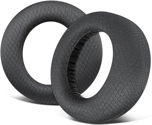 SOULWIT Cuscinetti Auricolari Ricambio per Sony Playstation 5 Pulse PS5 3D Wireless Cuffie, Cuscini Padiglioni Auricolari con Schiuma di Isolamento Acustico-MF Nero