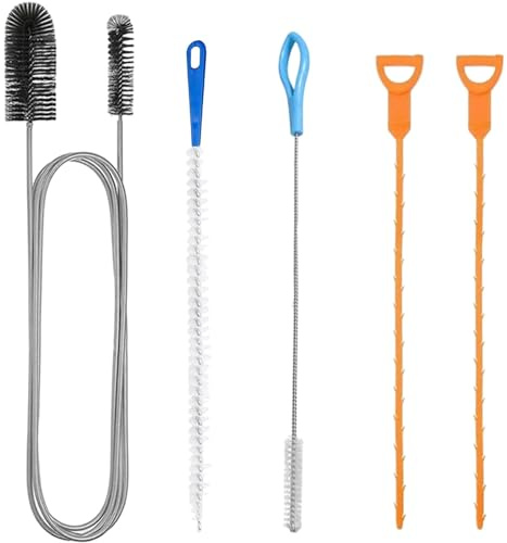 5-in-1 Sink & Shower Drain Cleaner - Multifunctional Unblocker Tool for Hair, Kitchen Sinks & Bathroom Drainage