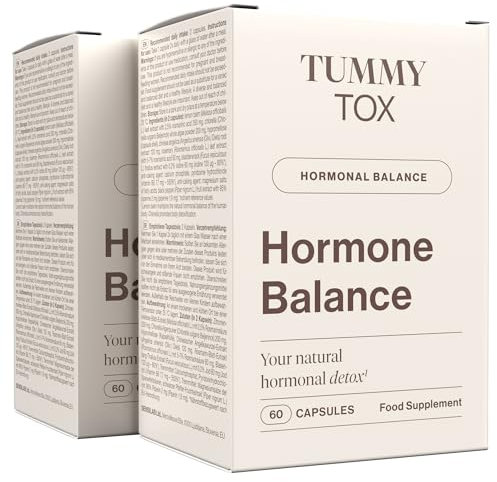 Estrogeni Femminili Ormoni con Clorella, Iodio, Melissa, Alga Marina Bruna, e Vitamina B6 - Tummy Tox Hormone Balance, 120 capsule