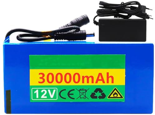 Batterie au Lithium 12V 30Ah, batterie portable rechargeable for vélo électrique avec chargeur, for vélo et scooter