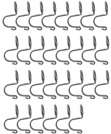 WYAN 30-pack de ganchos de conector colgante, gancho de ahorro de espacio, gancho de extensión, se adapta a la mayoría de perchas (plata)