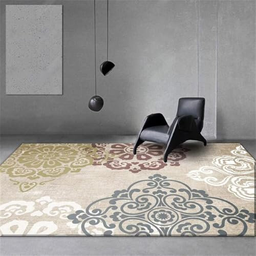 Kunsen 140X200CM Flokati Teppich Abstrakter Kurzhaar Wohnzimmer Korridor Hotel Dekoration Kurzflor Mehrfarbig Kleiner Bodenschutzmatte