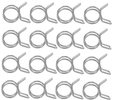 NULYLU 50pcs Stainless Steel Spring Hose Clamp Heavy Duty Pipe Repair Band Assortment Kit for Water Garden Fuel Line