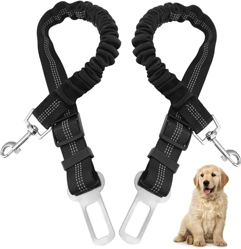 Guinzaglio per Cani Sedile automobile | Cintura animali macchina Regolabile | Cinture Cucciolo Cane | Gancio Auto per amici quattro zampe | Cinture Sicurezza Cani Attacco Cintura