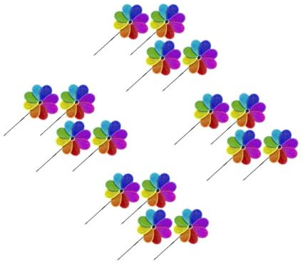 Toddmomy 4 Ensembles Moulin À Vent Décorations De Jardin Mini Spinners Kits De Moulins À Vent pour Enfants Jardin Amusant Quatrième Moulins À Vent De Jardin Arc-en-Ciel Solaire 4 pièces * 4