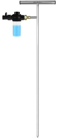 Varomorus Edelstahl Tief Wurzel Feeder für Baum Bewässerung Spike Werkzeug Bewässerung für Outdoor Pflanzen System Zauberstab T-Griff Einteilig mit Filter