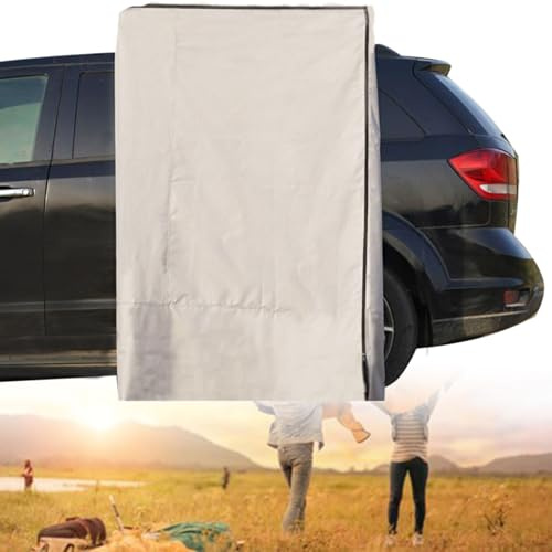 Nicvrea Tente de Douche latérale avec Toit, Douche de Voiture Portable, Auvent de Camping Étanche, Éclairage LED Intégré pour la Nuit,100x100x200cm