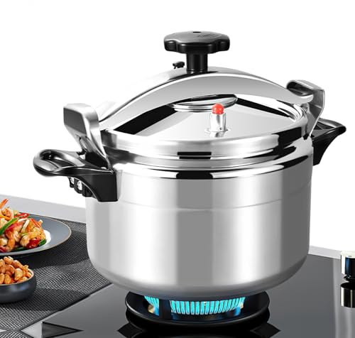Ollas a presión de 3L/7L, ollas a presión profesionales de aluminio, sistema de tapa de bloqueo seguro, olla a presión de doble mango para uso diario en tu cocina, multicocina, cocción rápida (15 L)