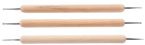KIXZSAZ 3 pièces outil de quilling stylo d'indentation Double tête pointage pointage bricolage pour Nail Art poterie argile artisanat manucure