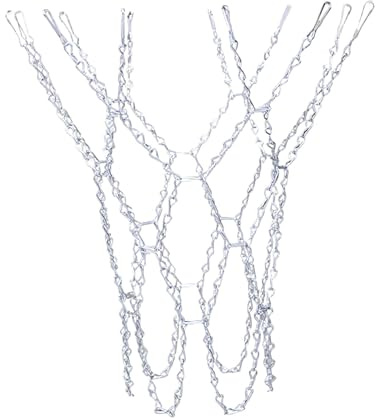 Hellery Basketballnetz Aus Metall mit Kette für Drinnen Und Draußen, Einfache Installation, Professionell, Wetterfest, Glatt, Strapazierfähig, Standar