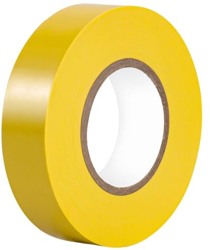 CRASPIRE Cinta Adhesiva Eléctrica (30) cm X 6561cm Impermeable Amarilla Resistente A Altas Temperaturas (-071 °C A 4 °C) Ignífuga PVC Reparación Equipos Eléctricos Interior Y Exterior Menos 176 V