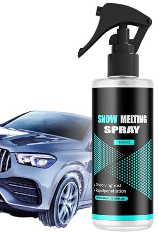 Quorvex Sbrinatore per Parabrezza Auto 100ML - Spray Antigelo Rimuovi Ghiaccio - Agente Sciogli Neve per Veicoli Vetri Elettrodomestici Autocarro Rimorchio Trattore