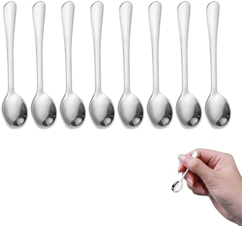 8 Stück Espressolöffel, Mini Löffel, 7,5cm, Edelstahl