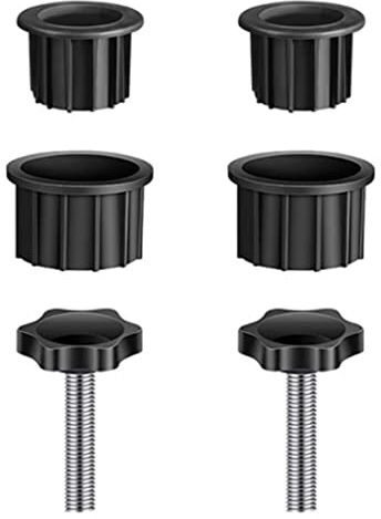 Ginwrek Pièces de rechange pour pied de parasol avec vis et poignée accessoires pour pied parasol terrasse (2 jeux)