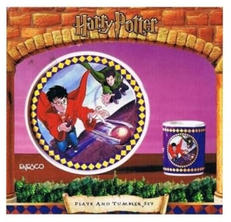 Harry Potter Quidditch Ensemble assiette et gobelet pour thé, déjeuner ou goûter