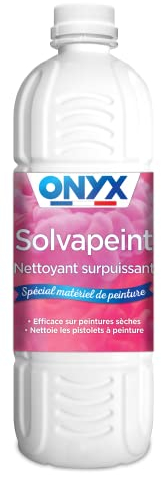 Onyx - Solvapeint - Nettoyant Multi-Surfaces Surpuissant, Dissolvant, Décapant Peinture, Matériel de Peinture (Pinceaux, Pistolet à Peinture), Efficace sur Peinture Sèche - Fabrication Française - 1L