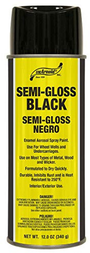 SM Arnold Semi-Gloss Black Enamel Spray for Finish, 12 Oz