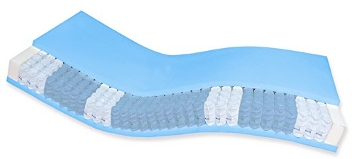 AM Qualitätsmatratzen Premium Taschenfederkernmatratze 200x200cm H3 24cm - Made in Germany & Oeko TEX Siegel - 7 Zonen Federkernmatratze 200x200 mit Lyocell Bezug - Orthopädische Matratze 200x200 H3