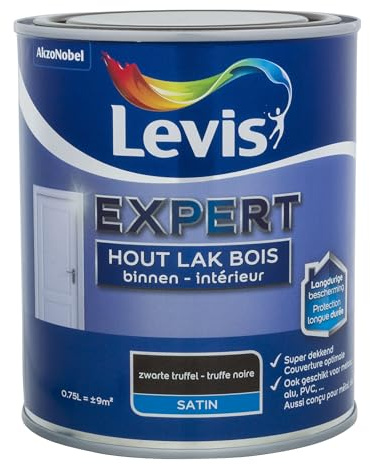 Laque Levis en bois Intérieur satiné Noir 0,75 l
