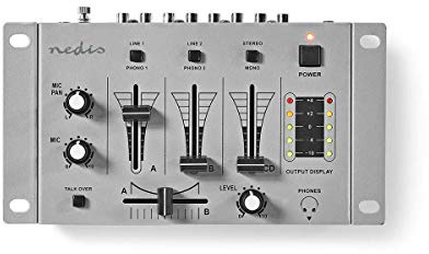 Nedis Mixeur DJ 3 canaux E Stereo Crossfader Fun