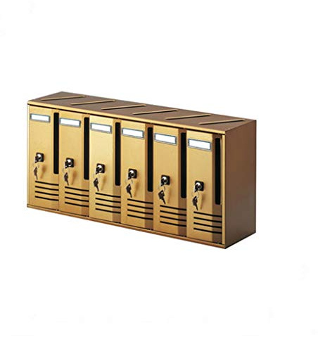 Cassetta Postale Per Condominio A 6 Posti Color Bronzo Mod. Cubo Alubox