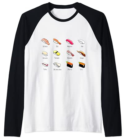 Menu japonais pour sushis Manche Raglan