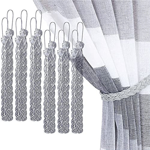 Abrazaderas Cortinas, 6 Piezas Soporte Cuerda para Cortina, Lazos Cortina Abrazaderas, Abrazaderas Cortina para Cortina Puerta, Decoración Ventanas, Se Puede Utilizar en Sala Estar, Dormitorio