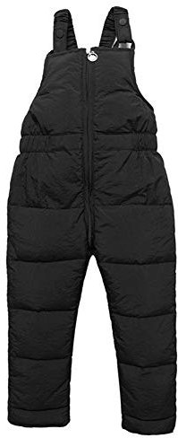 Happy Cherry - Schneehose für Jungen Winter Schnee Latzhose Daunen Baumwolle Skihose Schnee Skifahren Thermische Hitze Heiße Outdoor Winddichte leichte Hose- Schwarz