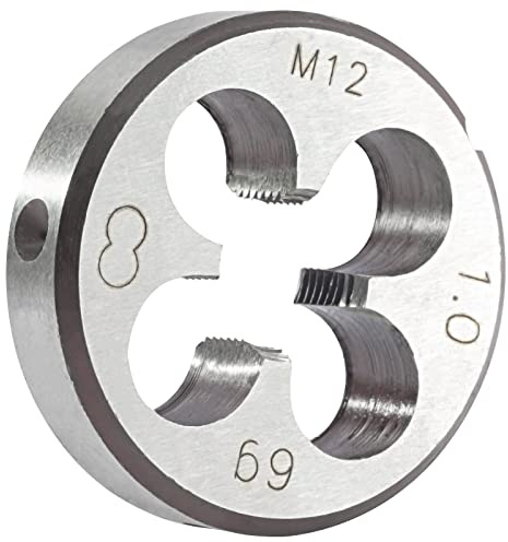 Aceteel M12 x 1 mm metrisches rundes Gewindeschneider, Rechtshänder, Maschinen-Gewindeschneider, M12 x 1
