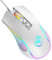 HXSJ X100 Gaming-Maus mit Kabel,Ergonomische PC-Gaming-Mäuse mit 7-Farbigen LED-Leuchten,7 Tasten,Optischem Gaming-Sensor,4 DPI-Level-Einstellungen,Bis zu 3600 DPI,Leicht,für PC,Mac,PS4–Weiß