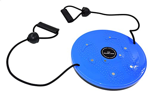 chi-enterprise Twister mit Gummibändern und Magnetpunkten, Drehteller, Rotationsscheibe, Balance Board, Disc Board, Aerobic Fitnessscheibe, Twister Platte 25 cm