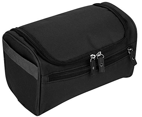 Nikou Kulturbeutel zum Aufhängen, wasserdichte Kosmetiktasche Reise Kultur Organizer mit Haken, Tragbare Waschen Shampoo Tasche für Männer und Frauen, für Reise, Badezimmer (Schwarz)