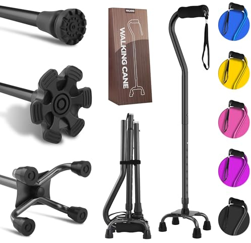 LIXIANG Walking Cane 3 in1 - Adjustable Lightweight Walking Sticks from 29-37 Inches,Balancing Mobility Aid for Men and Women
