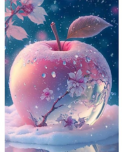 MXJSUA Diamond Painting Kristallapfel Diamond Painting Erwachsene Full Diamant Bilder Kinder Stickerei Set Kreuzstich Wall Room Home Decoration 30x40cm