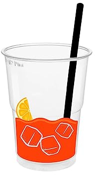 RFD Bicchieri cocktail plastica 300 Pezzi Bicchieri in PLASTICA 350 ml per Cocktail Acqua Bevande Granite Frappe' Bicchiere Rigido in Plastica