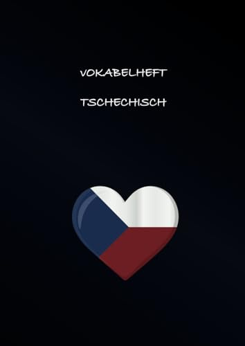 Vokabelheft Tschechisch A4 | blanko | 4 Spalten | 100 Seiten | Linien