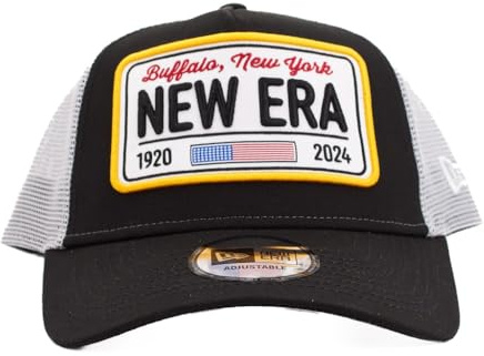 New Era Trucker Adjustable Cap NE Logo Schwarz Grau