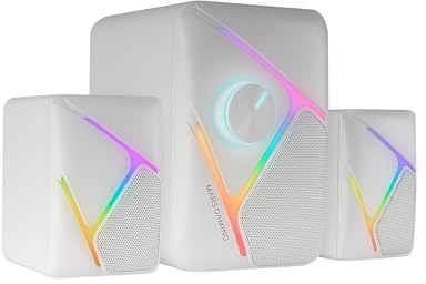 Mars Gaming MS1, Altoparlanti da Gioco 10W, sSubwoofer, 3.5mm Jack e USB, 6 Driver Audio
