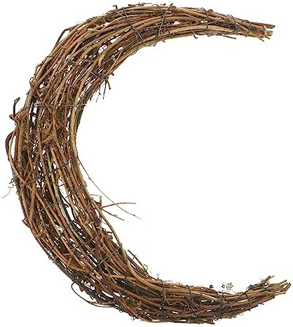 IMIKEYA 2 Stück Mondförmiger Kranz Aus Rattan Zum Basteln Für Weihnachten Und Als Wandbehang