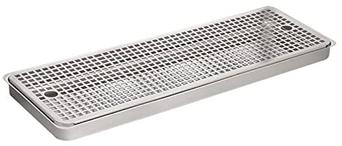 Stainless Steel Surface Mount Drip Tray for Kegerator and Home Bar - 50cm