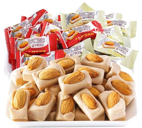 Almonds milk candy, nut puff pastry, crispy candy, instant milk soft candy, gummy candy, nutritional nut candy, fruit sandwich hard candy, fudge, wedding candy, Dim sum, casual snacks (250g)