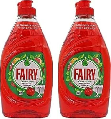 Washing Up Liquid Pomegranate & Grapefruit 320ml (Pack of 2) | Powerful Grease-Cutting Action | Fresh Fruity Scent | Long-Lasting Foam