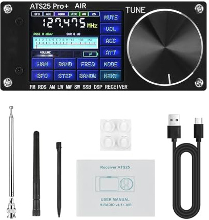 HAMGEEK ATS25 Pro+ Radio Empfänger FM SW SSB MW LW AIR SDR Luftfahrt Band