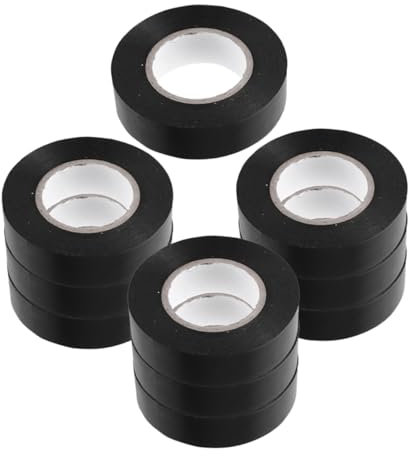VILLFUL 10 Rollen Hitzebeständiges Klebeband Pvc Isolierbänder 10m Kabelband Hochtemperaturband Elektrikerband Schutzband Für Außenbereich